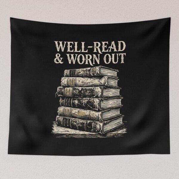 Item preview, Well-Read and Worn Out Vintage Book Lover designed and sold by SplashTastic.