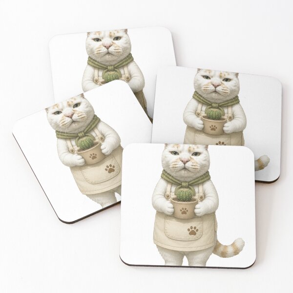 Item preview, The Cactus Keeper Cat designed and sold by Komatoya.