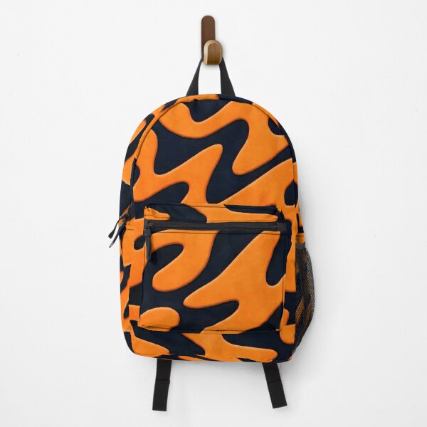Item preview, Bold Orange and Black Wavy Liquid Swirl Pattern designed and sold by AV.