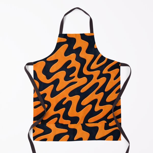Item preview, Bold Orange and Black Wavy Liquid Swirl Pattern designed and sold by AV.