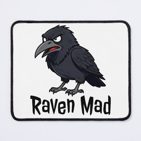 Item preview, Raven Mad | Funny Angry Bird designed and sold by WrenAndWhimsy.