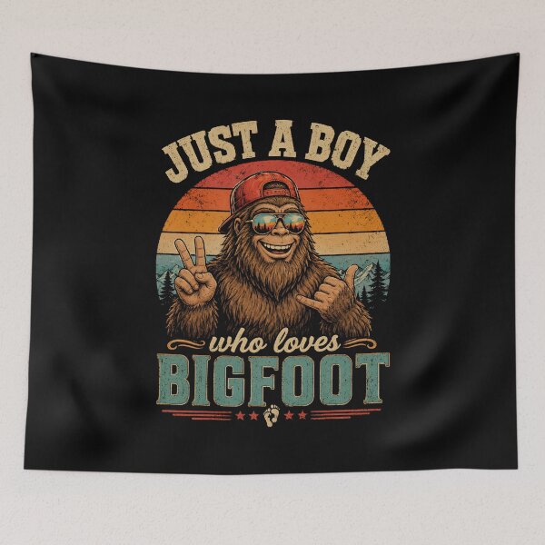 Item preview, Just A Boy Who Loves Bigfoot designed and sold by zoes-ink.