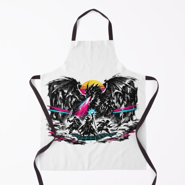 Item preview, Batalla de dragones de D&D con sumi-e y synthwave designed and sold by KungPowUnicorn.