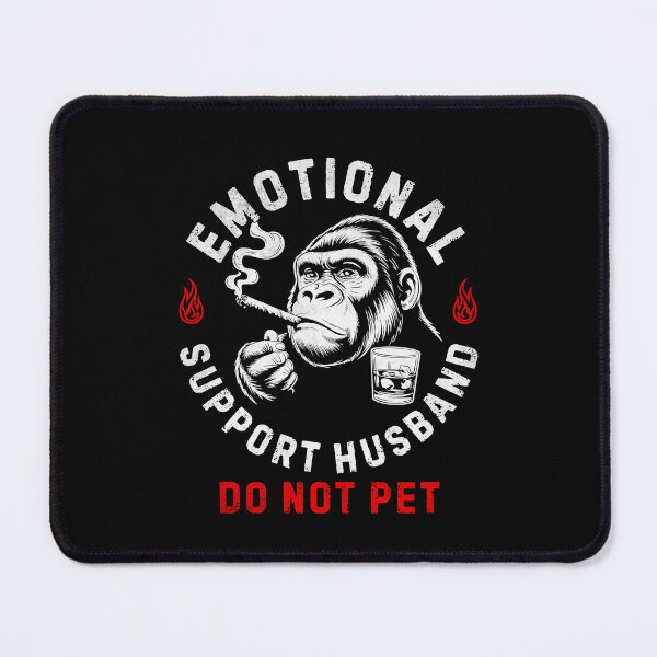 Item preview, Emotional Support Husband Do Not Pet Monkey Meme designed and sold by nosu-art-pod.