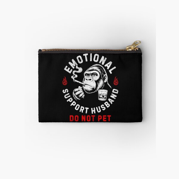 Item preview, Emotional Support Husband Do Not Pet Monkey Meme designed and sold by nosu-art-pod.
