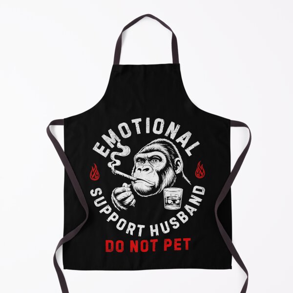 Item preview, Emotional Support Husband Do Not Pet Monkey Meme designed and sold by nosu-art-pod.