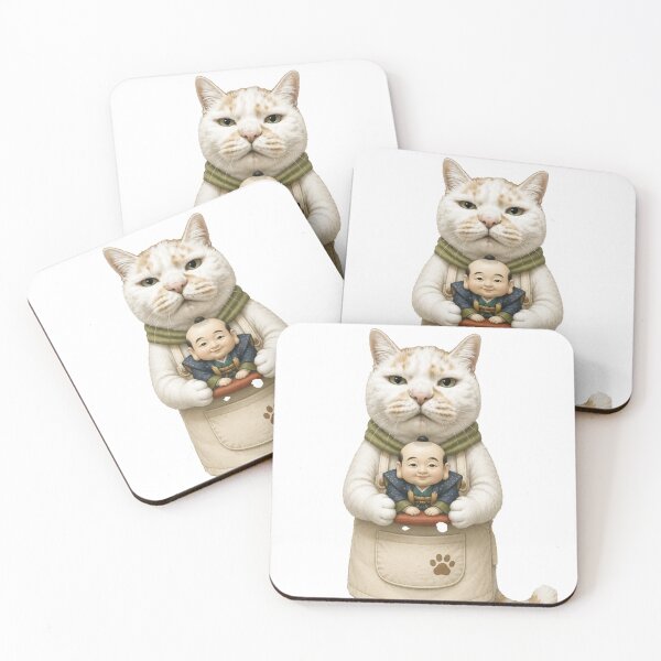 Item preview, The Guardian Cat and Fukusuke Doll designed and sold by Komatoya.