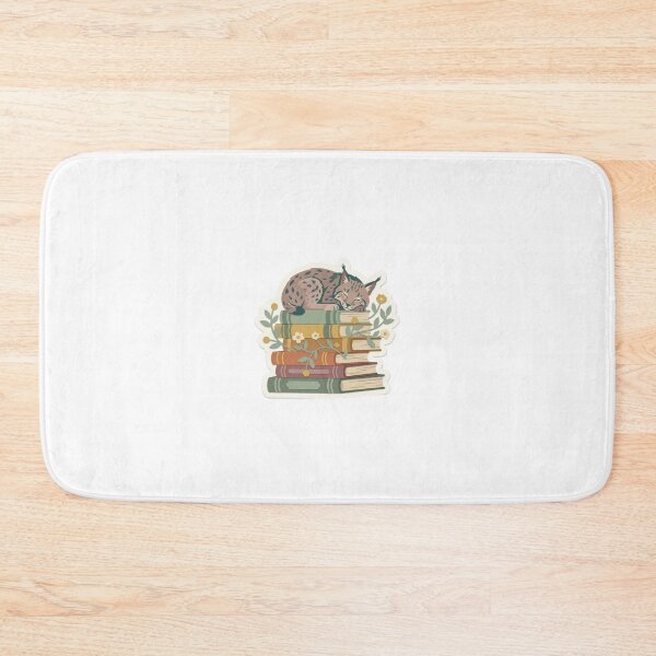 Item preview, Literary Lynx Naptime on a Stack of Books designed and sold by belajarubic.