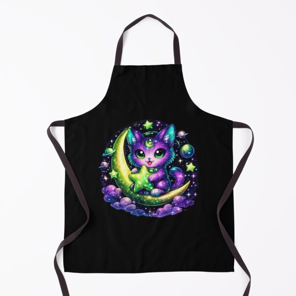 Item preview, Cosmic Moon Kitty – Cute Galaxy Cat and Star Fantasy Art designed and sold by TheZyro.