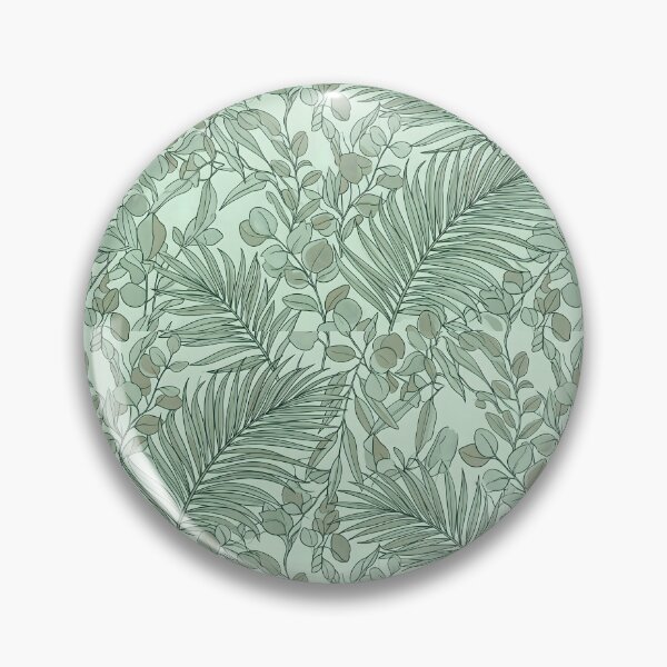 Item preview, Green Palm and Eucalyptus Leaves Design designed and sold by SplashTastic.