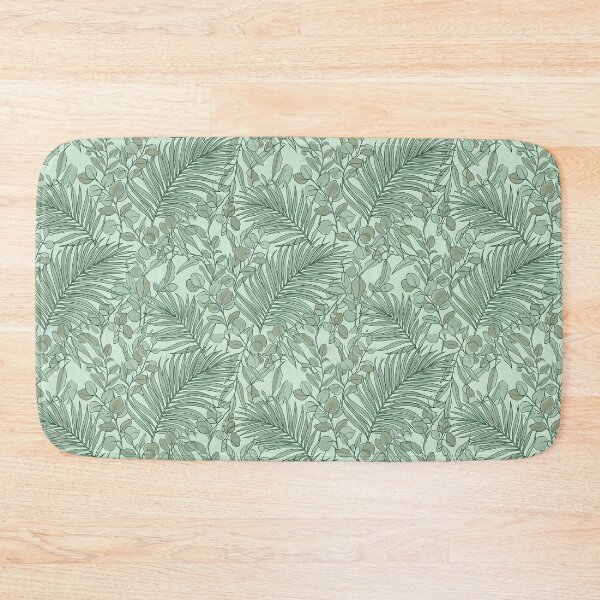 Item preview, Green Palm and Eucalyptus Leaves Design designed and sold by SplashTastic.