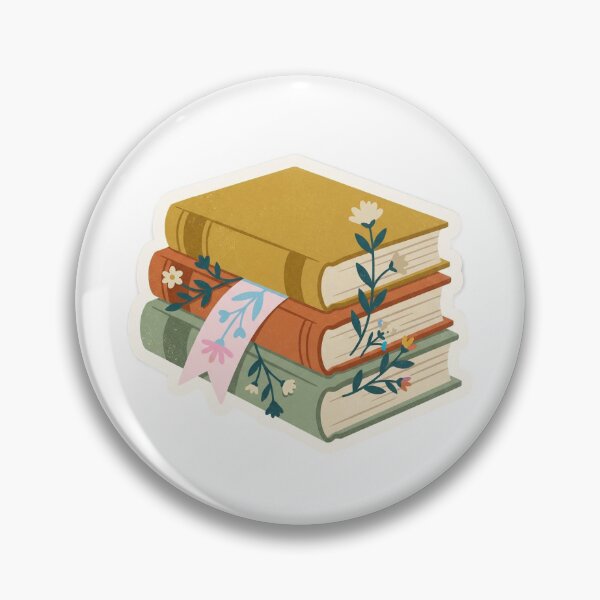Item preview, Vintage Book Stack with Wildflower Bookmark designed and sold by belajarubic.