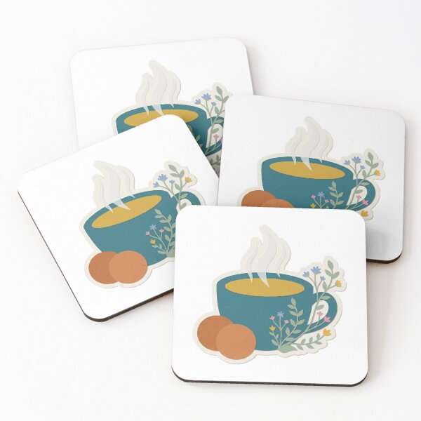 Item preview, Steaming Teacup & Biscuits Duo designed and sold by belajarubic.