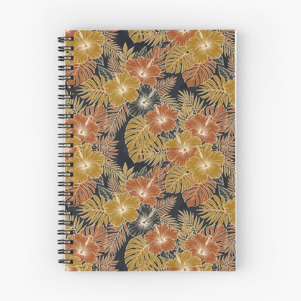 Item preview, Gold and Terracotta Tropical Floral Pattern designed and sold by SplashTastic.