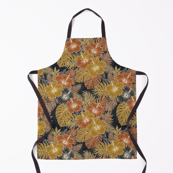 Item preview, Gold and Terracotta Tropical Floral Pattern designed and sold by SplashTastic.