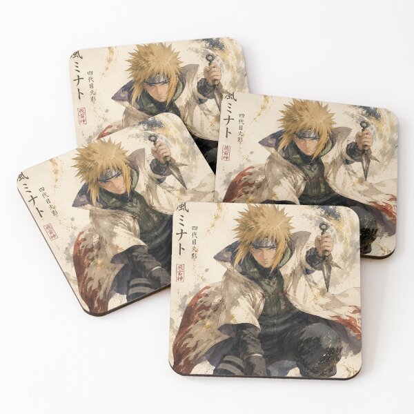 Item preview, Minato | Yellow Flash Shinobi Warrior | Legendary Lightning Ninja Japanese Ink Art Poster designed and sold by Dyan4.