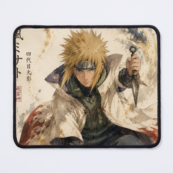 Item preview, Minato | Yellow Flash Shinobi Warrior | Legendary Lightning Ninja Japanese Ink Art Poster designed and sold by Dyan4.