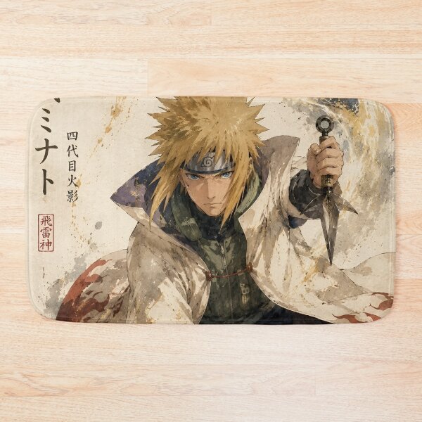Item preview, Minato | Yellow Flash Shinobi Warrior | Legendary Lightning Ninja Japanese Ink Art Poster designed and sold by Dyan4.