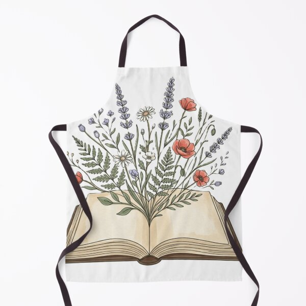 Item preview, Wildflowers and Lavender Growing From Open Book designed and sold by The Cozy Chapter.