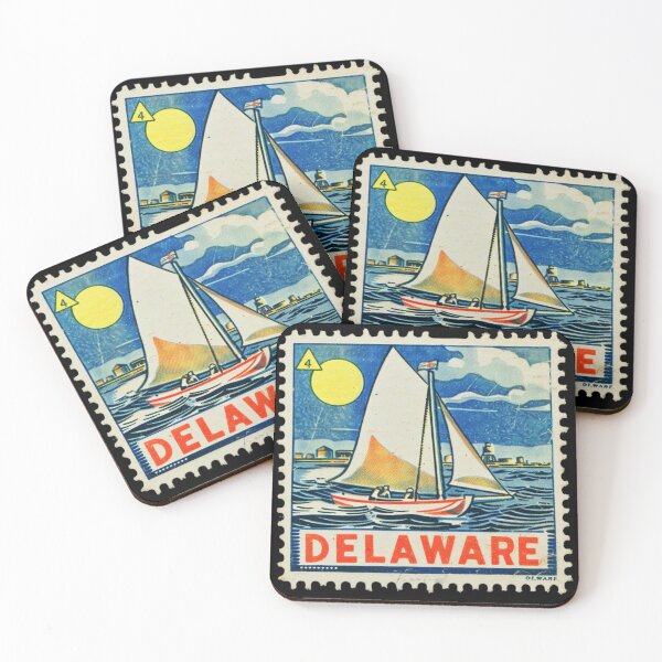 Item preview, Delaware Vintage Postage Stamp - Sailboat designed and sold by tiigerdad.