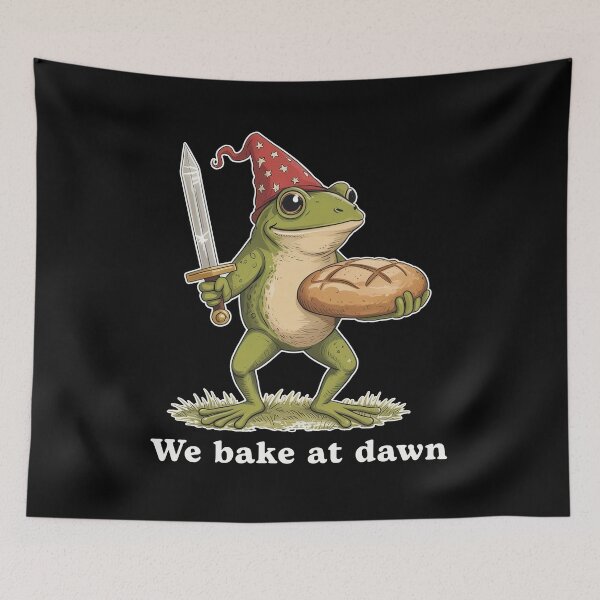 Item preview, We bake at Dawn Frog Funny designed and sold by nosu-art-pod.