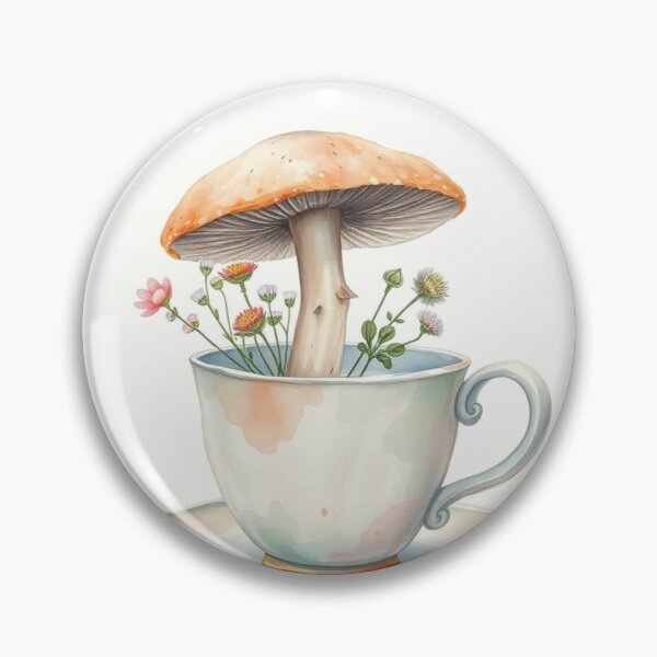Item preview, Whimsical Cottagecore Mushroom Teacup Wall Art designed and sold by Vida e Arte.