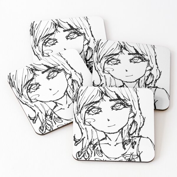 Item preview, Minimalist Manga Girl Line Art Drawing designed and sold by The Cozy Chapter.