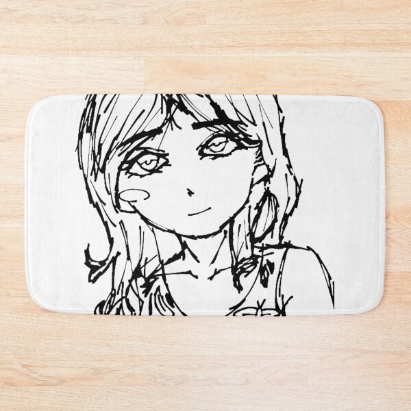 Item preview, Minimalist Manga Girl Line Art Drawing designed and sold by The Cozy Chapter.