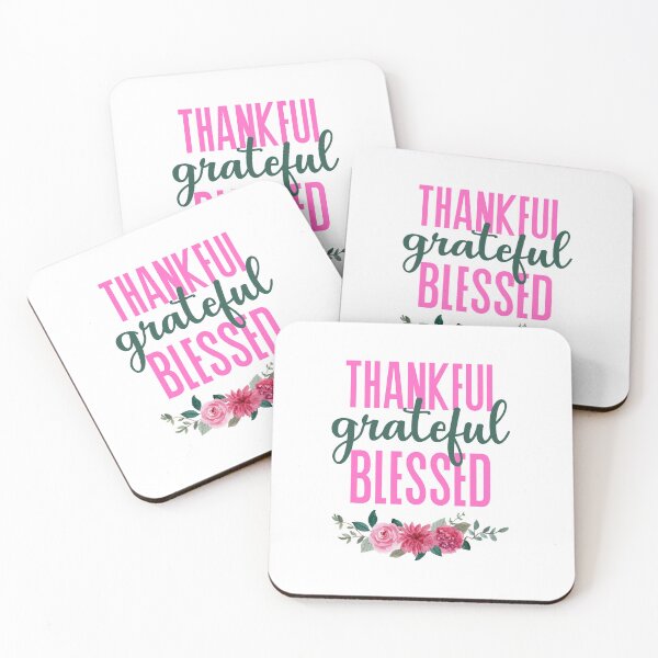Item preview, Thankful Grateful Blessed – Positive Faith & Gratitude Design designed and sold by PureHopeStudio.