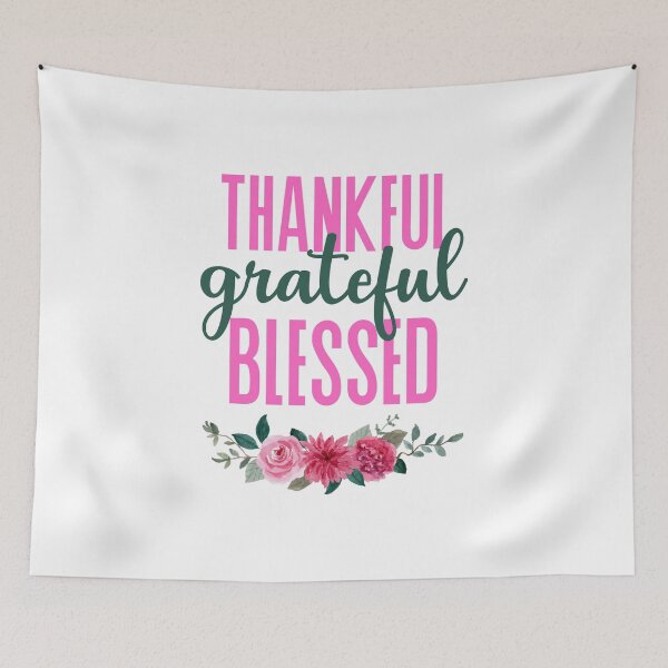 Item preview, Thankful Grateful Blessed – Positive Faith & Gratitude Design designed and sold by PureHopeStudio.