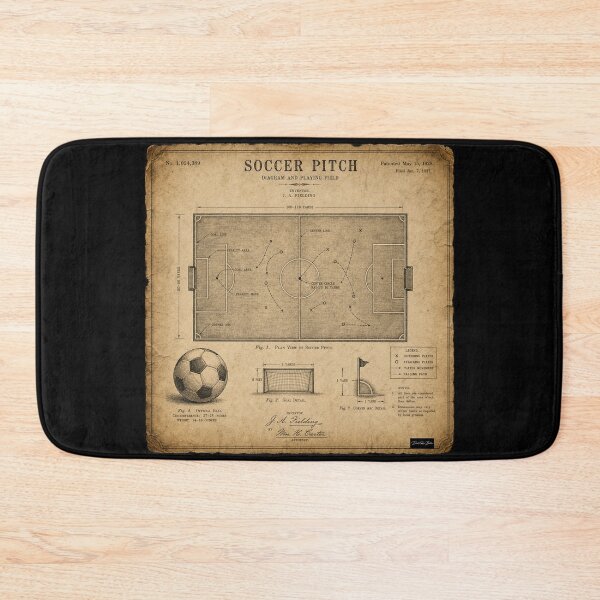 Item preview, Vintage Soccer Pitch Patent Art designed and sold by MySheetMusicArt.