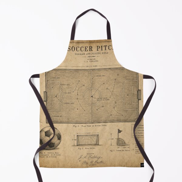 Item preview, Vintage Soccer Pitch Patent Art designed and sold by MySheetMusicArt.