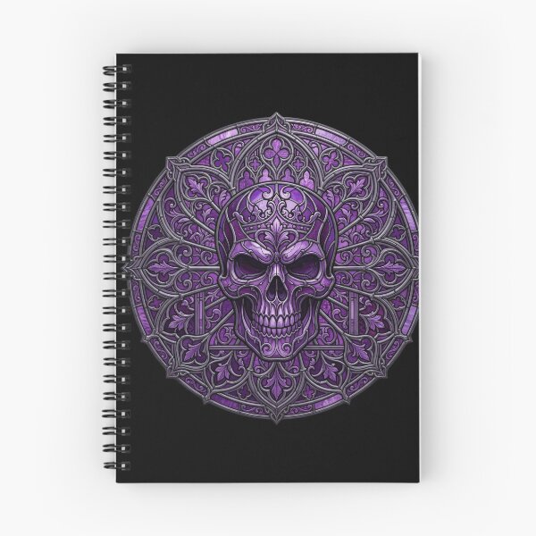 Item preview, Gothic Purple Skull Stained Glass Rosette designed and sold by David Mateo ArtWorks.