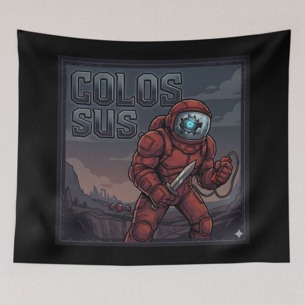 Item preview, Colos-SUS Poster | Sci-Fi Space Horror Sussy Baka Impostor Parody designed and sold by RockyLambda.