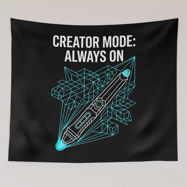 Item preview, Creator Mode Always On Neon Tech Pen designed and sold by SplashTastic.
