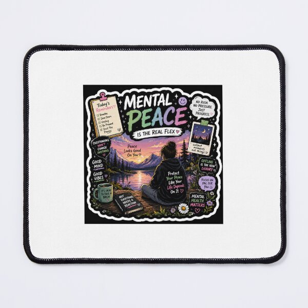 Item preview, Mental Peace Is The Real Flex | Gen Z Self-Care Sticker designed and sold by Ananyamalik12.
