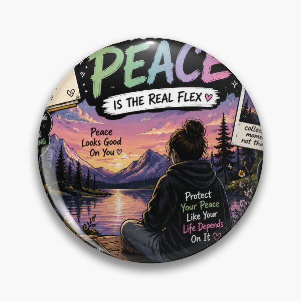 Item preview, Mental Peace Is The Real Flex | Gen Z Self-Care Sticker designed and sold by Ananyamalik12.