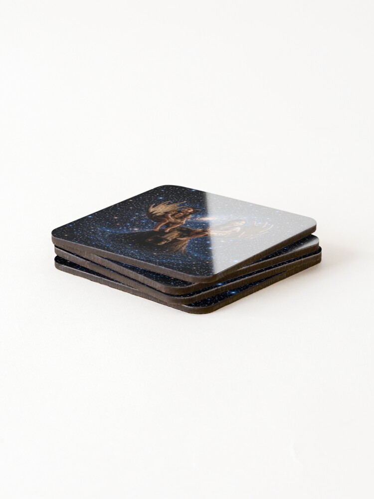 Thumbnail 4 of 5, Coasters (Set of 4), Magic Moose Ride designed and sold by MagicPixelFrame.