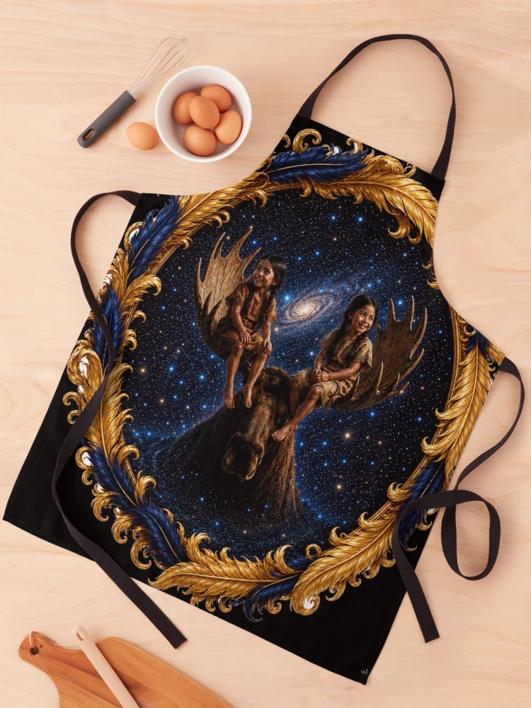 Thumbnail 1 of 6, Apron, Magic Moose Ride designed and sold by MagicPixelFrame.