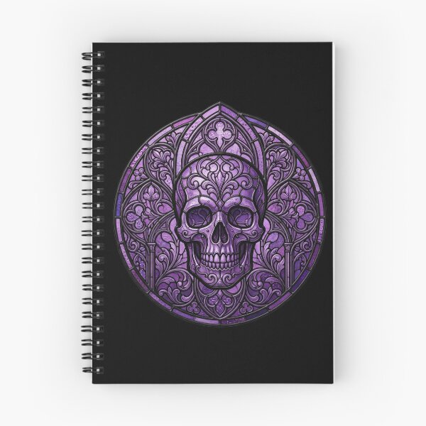 Item preview, Gothic Skull Altar in Purple Stained Glass designed and sold by David Mateo ArtWorks.