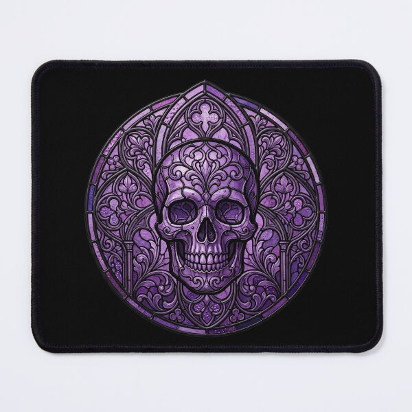 Item preview, Gothic Skull Altar in Purple Stained Glass designed and sold by David Mateo ArtWorks.