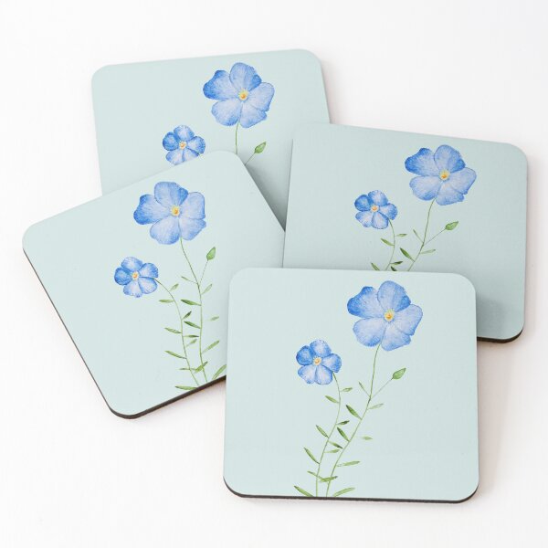 Item preview, Blue Flax Watercolor Botanical Illustration designed and sold by Farnwirbel – Art.