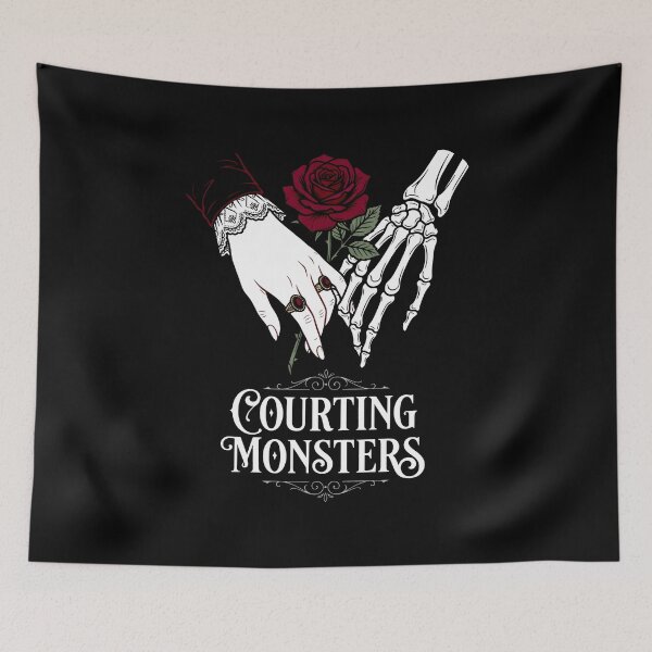 Item preview, Courting Monsters Holding Skeleton Hands designed and sold by SplashTastic.