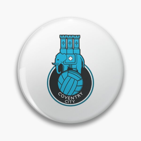 Item preview, City Retro Sky Blue Round Emblem designed and sold by Messyias.