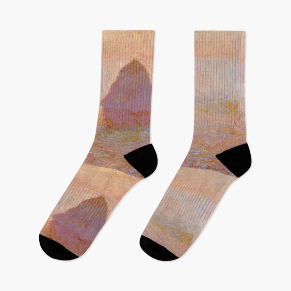 Item preview, Haystack in Misty Sunset Glow designed and sold by artofuniverse.