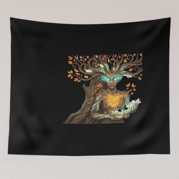 Item preview, Mythical Forest Spirit Ancient Heartwood Dryad Tree Magic designed and sold by tineldesign.