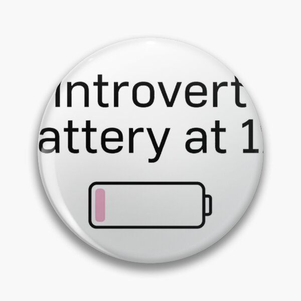 Item preview, Introvert Battery At 1 Percent Minimalist Typography designed and sold by The Cozy Chapter.
