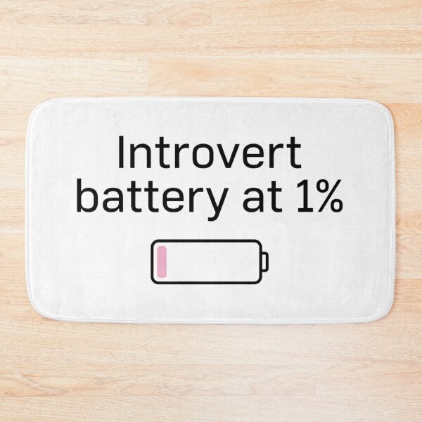 Item preview, Introvert Battery At 1 Percent Minimalist Typography designed and sold by The Cozy Chapter.