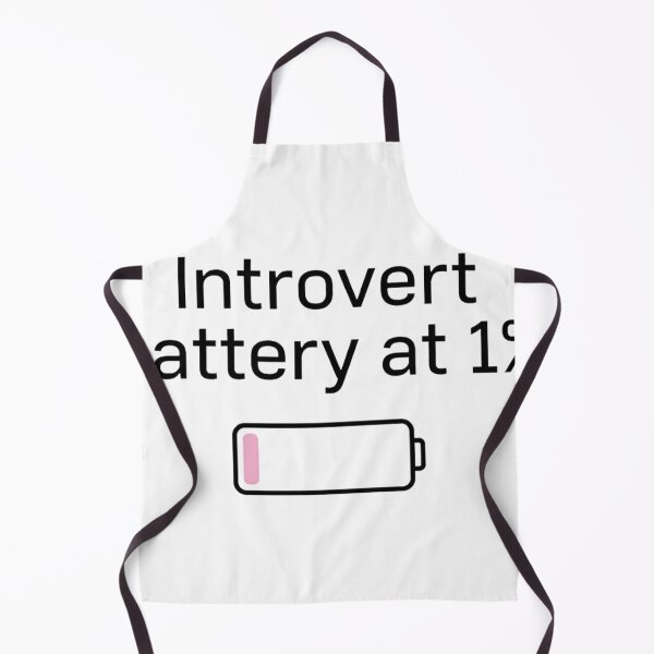 Item preview, Introvert Battery At 1 Percent Minimalist Typography designed and sold by The Cozy Chapter.
