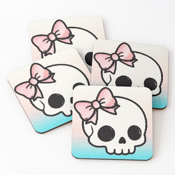 Item preview, Kawaii Skull Pastel Pink Bow Goth Coquette designed and sold by AstronautMerch.
